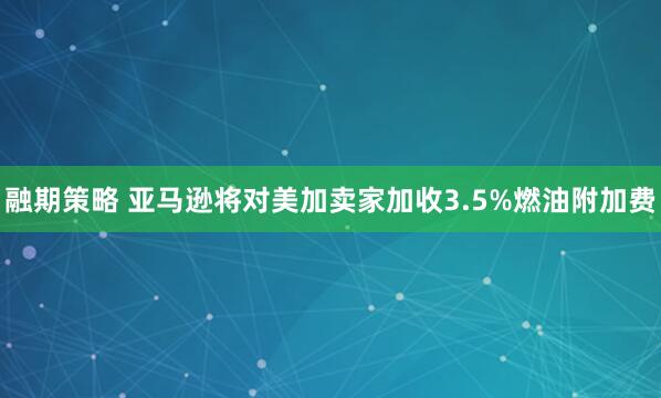 融期策略 亚马逊将对美加卖家加收3.5%燃油附加费